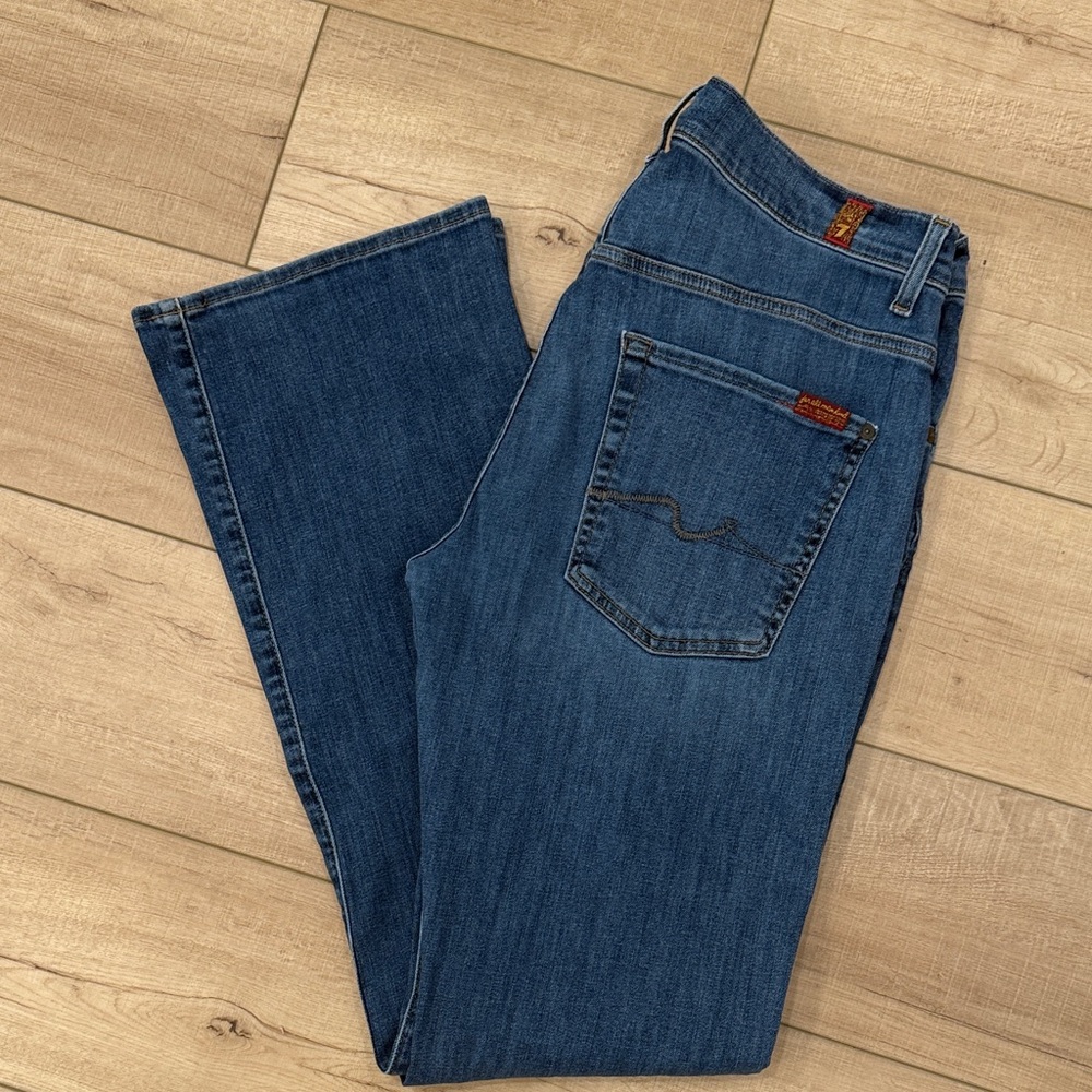 7 For All Mankind Dark Blue Bootcut Jeans